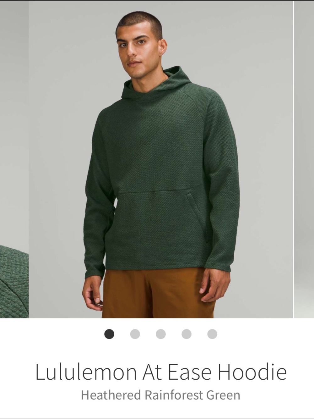 lululemon athletica At Ease Hoodie - Heathered Rainforest Green